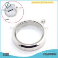 2015 fashion 20mm/25mm/30mm round plain stainless steel photo glass memory floating charm locket